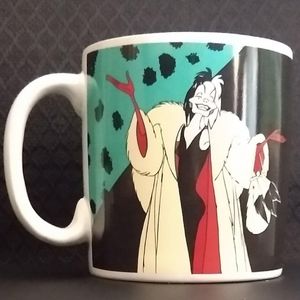 Disney Cruella deVil Coffee Mug Dalmatians Vintage